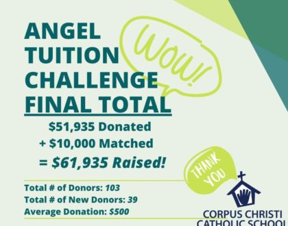 Angel Tuition Challenge - Goal Reached!
